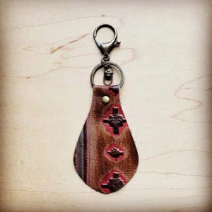 Leather Keychain-Red Brown - Picture 1 of 2