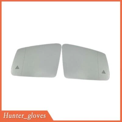 Pair Exterior Mirror Glass Left & Right Side Fits for E-Class W212 W204 - Image 1 of 4
