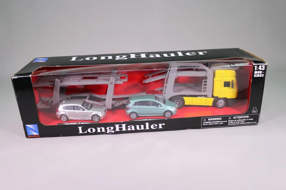 LE1035 NEW RAY 15165 Camion 1/43 Man F2000 Long Hauler porte voiture 41 cm - Photo 1/4