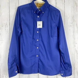 Camisa para mujer Forsyth of Canada talla M con botones frontales cuello azul nueva con etiquetas - Imagen 1 de 6