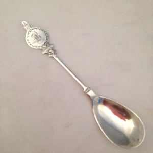 STERLING SILVER 1 EGG SPOON GORHAM LADY'S STYLE MEDALLION BRIGHT CUT ENGRAVED - Picture 1 of 8
