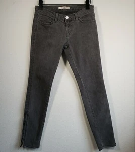 J Brand Women's Deal Skinny Leg Faded Gray Ghost Jeans Zip Ankle Sz 25 Cut 3639 - Picture 1 of 11