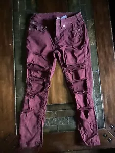 True Religion Size 26 Red Corduroy Skinny Jeans - Picture 1 of 8