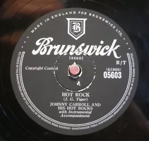 Johnny Carrol & His Hot Rocks  78RPM / Hot Rock & Crazy, Crazy Lovin`  (23-1222) - Picture 1 of 2