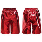 Kids Metallic Jogging Dance Sportwear Shorts Activewear Athletic Boys Modern