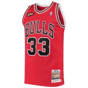 Mitchell Ness Chicago Bulls 1997 SCOTTIE PIPPEN AUTHENTIC NBA Finals Logo JERSEY - Picture 1 of 7