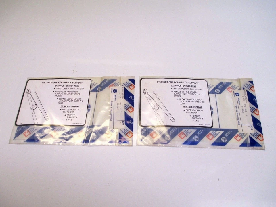 FORD HOLLAND LOADER ARM INSTRUCTION DECALS E8NNA202AA BACKHOE