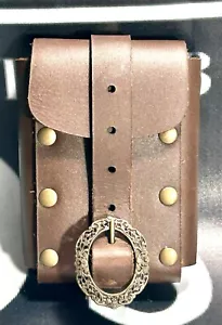 🚨VINTAGE Medieval Leather Side Pack, Portable Belt Pouch for LARP Renaissance - Picture 1 of 9