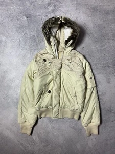 Vintage Diesel Damen Kunstfell Bomberjacke Mohair Y2K Größe S - Bild 1 von 24