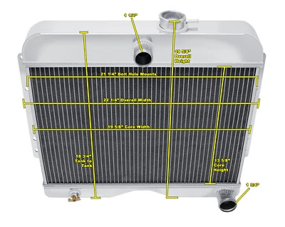 ER Champion 3 Row Radiator Chevy Config - 1953 - 1955 Willys 4-75 Sedan Delivery - Image 1 of 4