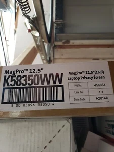 KENSINGTON MAGPRO 12.5''(16:9) LAPTOP PRIVACY SCREEN W/MAGNETIC STRIP K58350WW - Picture 1 of 2