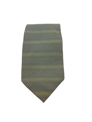Corbata para hombre Calvin Klein 100 % seda informal a rayas verdes punto 55 pulgadas Foto 1 de 4