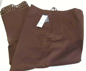  NEW YORK WOMEN'S LUCCA BROWN STRETCH  PANTS SIZE 16 NEW WITH TAG RET $89 - Picture 1 of 5