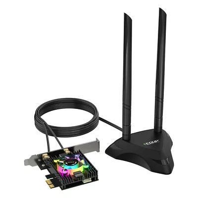 AX200 WiFi 6 Desktop PCI-e Wireless Adapter LED Fan BT 5.0 Network Card  Antenna - Image 1 of 4