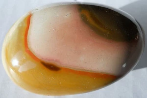 SWEET POLISHED POLYCHROME OR LANDSCAPE JASPER BULLSEYE NUGGET   5510 - Picture 1 of 7