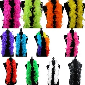 2 Piece 25 Gram, 4 Feet Long Chandelle Feather Boa, Party, Kid Feather Boa - Picture 1 of 40