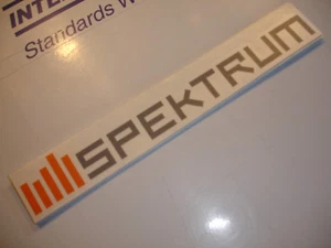 Pegatina de vinilo de corte de contorno con logotipo de espectro - naranja y gris - 200 mm RX TX - Imagen 1 de 1