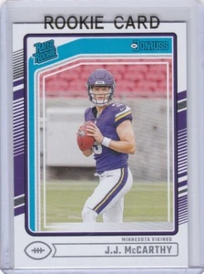 J.J. McCARTHY ROOKIE CARD 2024 Donruss RATED RC Minnesota Vikings JJ Football  - Picture 1 of 2