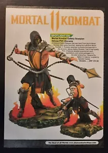 MORTAL KOMBAT Scorpion Deluxe PVC Diorama Diamond Select ~ rivista STAMPA ANNUNCIO - Foto 1 di 1
