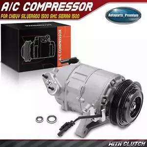 A/C Compressor w4-Groove for Chevrolet Silverado 1500 GMC Sierra 1500 2016-2018 - Picture 1 of 10