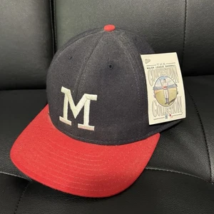 Vintage American Needle Milwaukee Braves Fitted Hat Size 7 3/8 With Tags - Picture 1 of 8