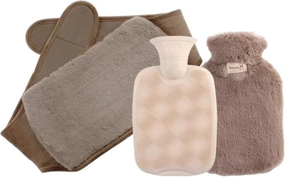 WXHAPPYSHOP Wärmflaschen Gürtel 2L mit 129cm Flauschbezug für Rücken Bauch wohltuende Wärme