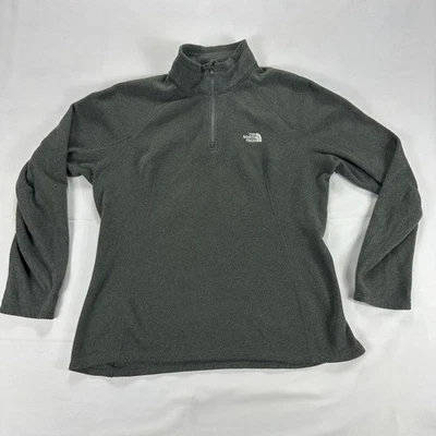 Pullover The North Face Polartec clásico polar cuarto 1/4 cremallera gris grande para hombre Foto 1 de 4