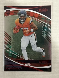 rj harvey 2025 Panini Absolute Green & Red Rookie # 173 Broncos - Picture 1 of 2