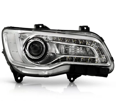 For 2015-2023 Chrysler 300 Chrome Halogen Headlight LED DRL Projector Passenger Foto 1 de 4