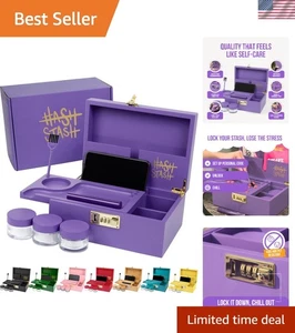 Stylish Large Bamboo Storage Box with Combination Lock - Picture 1 of 10