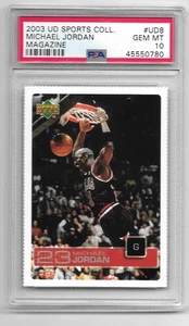 Michael Jordan 2003 Upper Deck S.C. Magazine Card #UD8 Graded Gem Mint PSA 10 - Picture 1 of 1