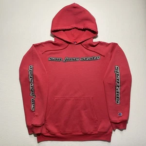 Vintage 90s San Jose State University Hoodie Medium Red Faded SJSU Champion RARE - Bild 1 von 13
