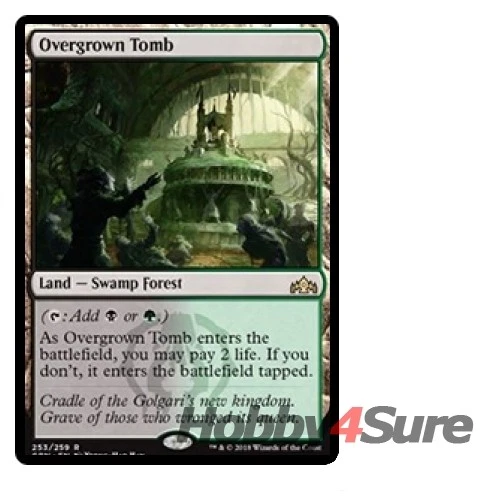 Overgrown Tomb M/NM Magic: The Gathering MTG Guilds Of Ravnica - Image 1 of 1