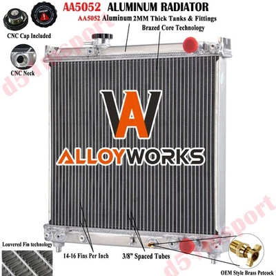 3 Row Radiator For 1993-1995 Geo Tracker Suzuki Sidekick/1993-98 Chevy Tracker - Image 1 of 4