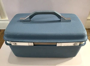 Estuche de Viaje Maquillaje Cosmético Tren Azul Carcasa Dura Samsonite Sihouette De Colección - Imagen 1 de 8