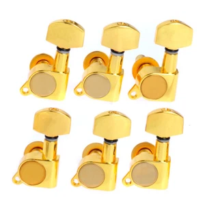 Inline Guitar String Tuning Peg Machine Head Squire Head Gold 6 Left-handed - Picture 1 of 5