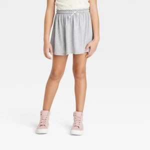 Pantalón corto tejido Cat & Jack gris jaspeado talla pequeña para niñas - Imagen 1 de 1