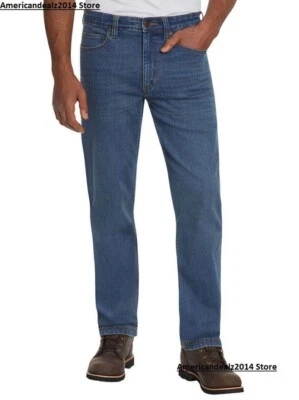 Kirkland Signature Mens Cotton Blue Jeans Straight Fit Stretch Denim Fabric - Image 1 of 4