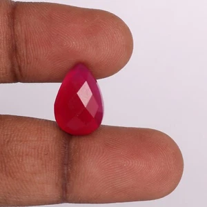 Certified Natural Rare 6.65 Ct Ruby Pear Cut Pigeon Blood Red Loose Gemstone - Picture 1 of 5