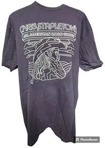 CHRIS STAPLETON 2023 Tee Size XL Black 2 Sides Country ALL AMERICAN ROAD SHOW - Picture 1 of 7
