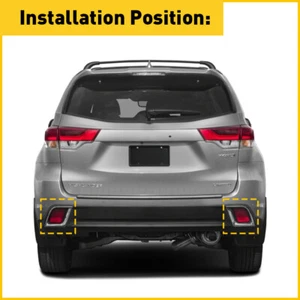 Replacement For 2014-2019 Toyota Highlander Rear Bumper Reflector fog lamp Cover - Picture 1 of 12