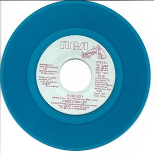 Razzy Bailey: "Poor Boy" - EX '82 Promo - blue vinyl - only US copy on eBay! - Picture 1 of 1