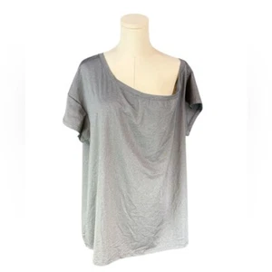 Torrid Active Gray Off-the-Shoulder Short Sleeve Athletic Shirt (Size 2) - Picture 1 of 2