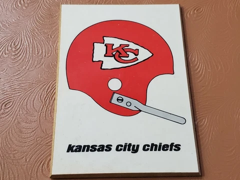 Kansas City Chiefs Kentucky Art Vintage NFL Football Wood Plaque Decoration 5x7 Cover
