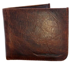 Men's Genuine Leather wallet Credit Cards Slots Bill Hand made oiled Retro 1948 - Picture 1 of 10