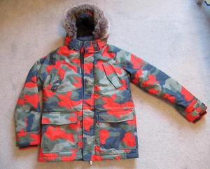 Boden Boys Winter Parka Camouflage Lined Coat Age 13-14 Years NEW - Picture 1 of 17