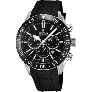 Reloj Festina hombre Ceramic crono F20515/2 esfera negra correa caucho - Imagen 1 de 1
