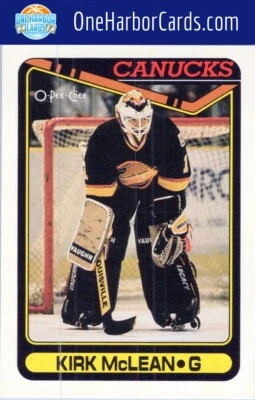 1990 O-Pee-Chee Vancouver Canucks Hockey Card #257 Kirk McLean - Image 1 of 2