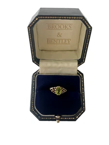 2001 Peridot Ring 9ct Gold 0.75ct Peridot Solitaire Vintage Ring - Size N - Picture 1 of 14
