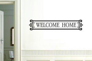 Welcome Home Framed Sign Wall Stickers Vinyl Art Decals